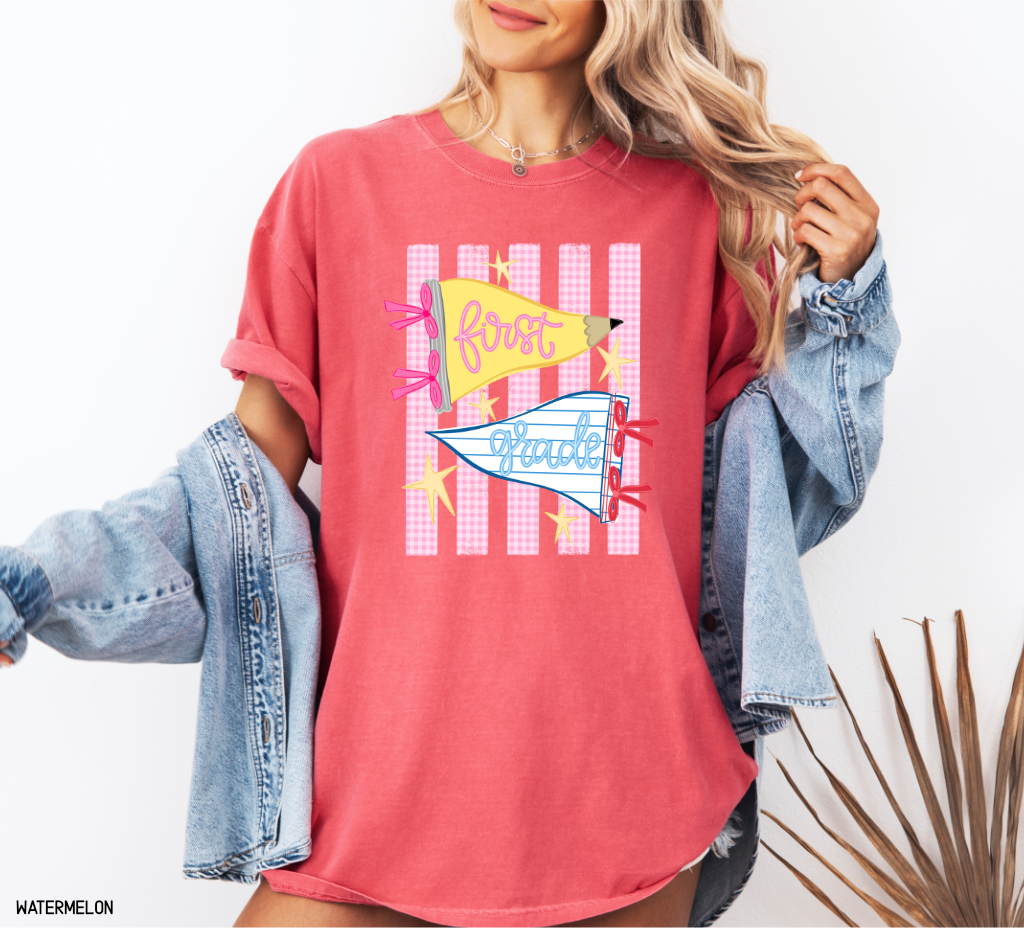 Pennant Grade Level Teacher Comfort Colors T-Shirt