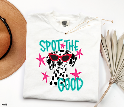 Spot The Good Dalmatian Adult Comfort Colors T-Shirt