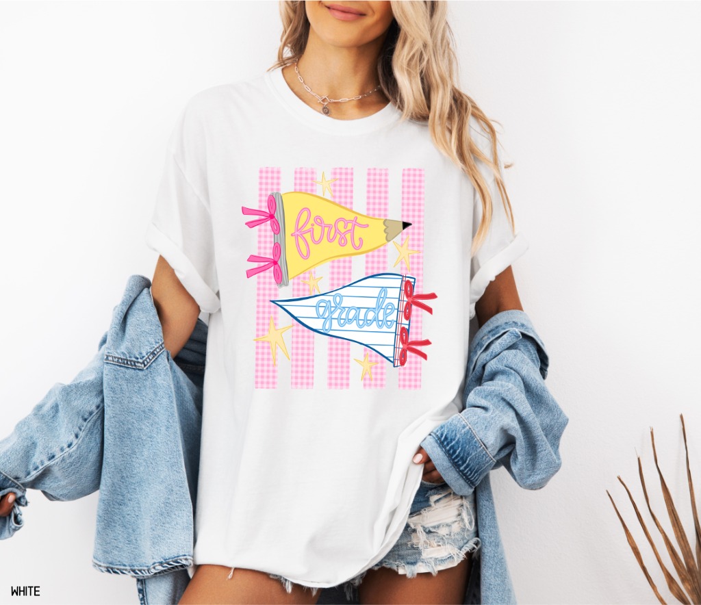 Pennant Grade Level Teacher Comfort Colors T-Shirt