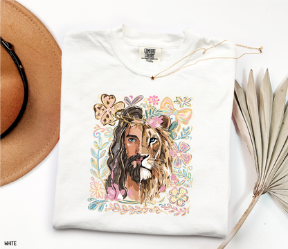 Jesus Lion of Judah Adult Comfort Colors T-Shirt