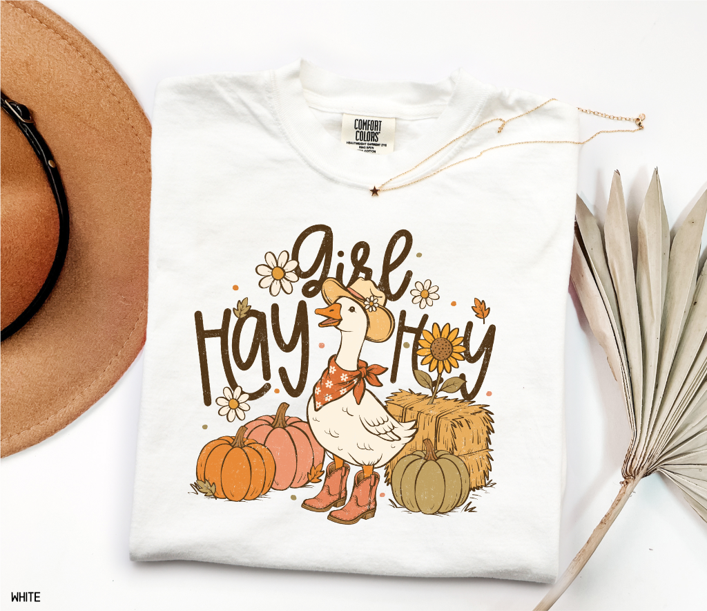 Hay Girl Hey Funny Adult Comfort Colors T-Shirt
