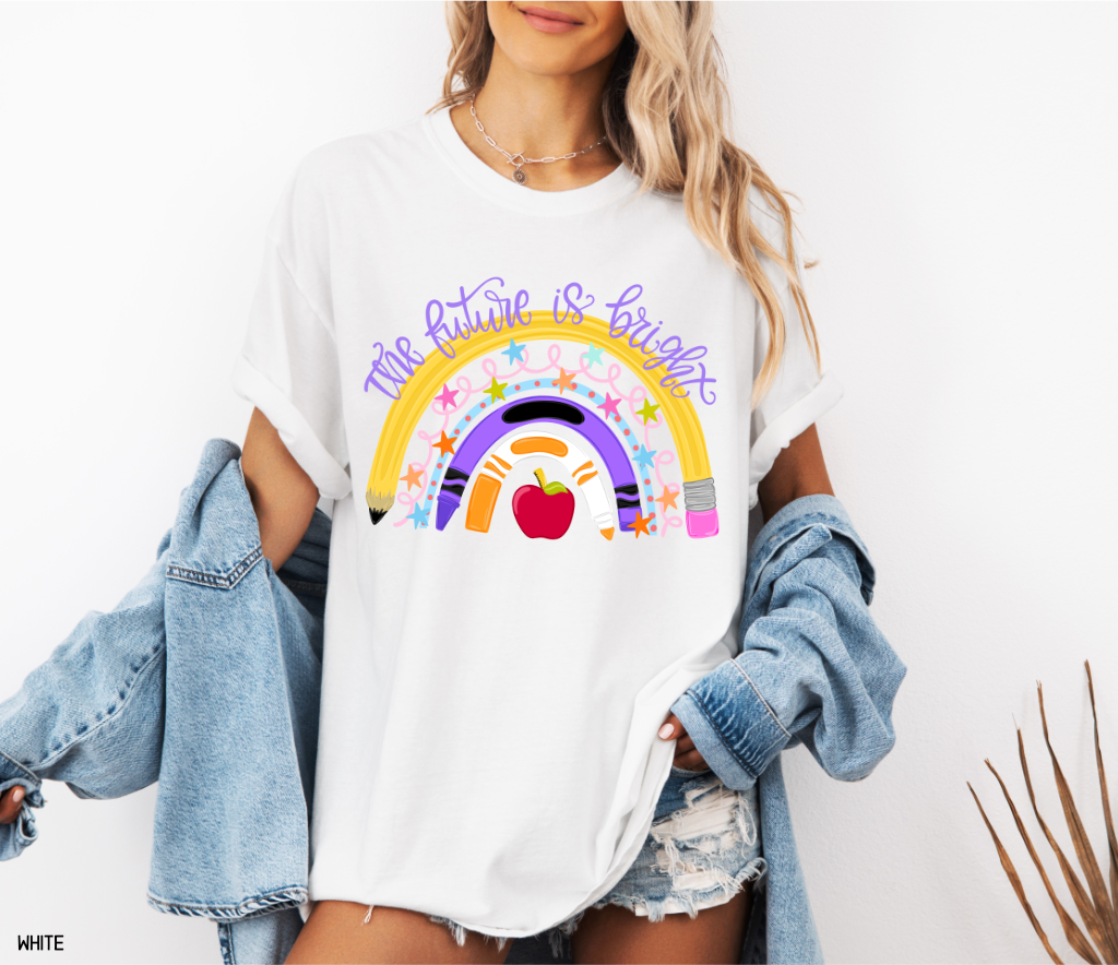 The Future is Bright Teacher Adult Comfort Colors T-Shirt