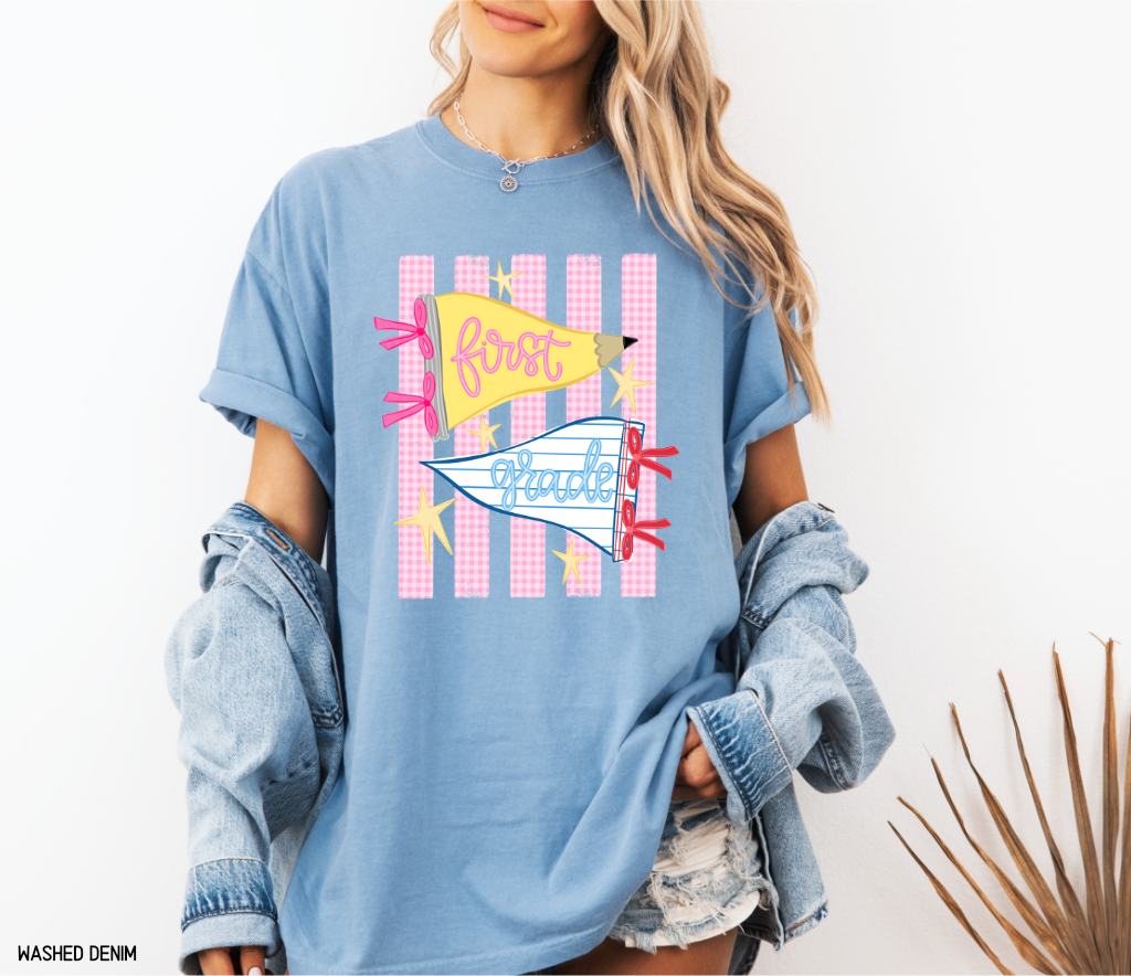 Pennant Grade Level Teacher Comfort Colors T-Shirt