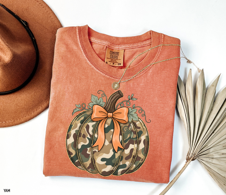 Camo Pumpkin Adult Comfort Colors T-Shirt
