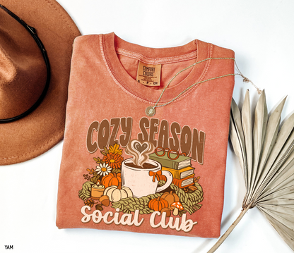 Cozy Season Social Club Adult Comfort Colors T-Shirt
