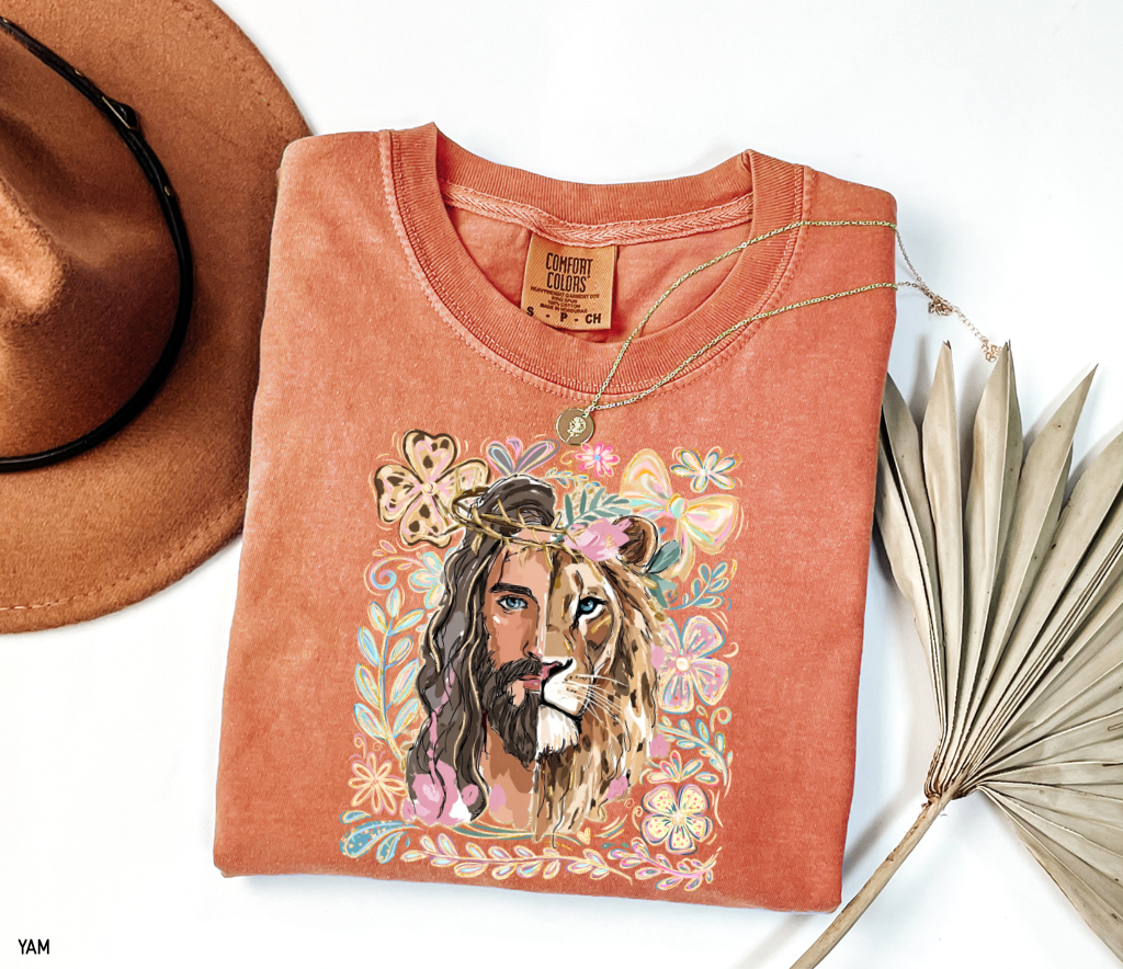 Jesus Lion of Judah Adult Comfort Colors T-Shirt