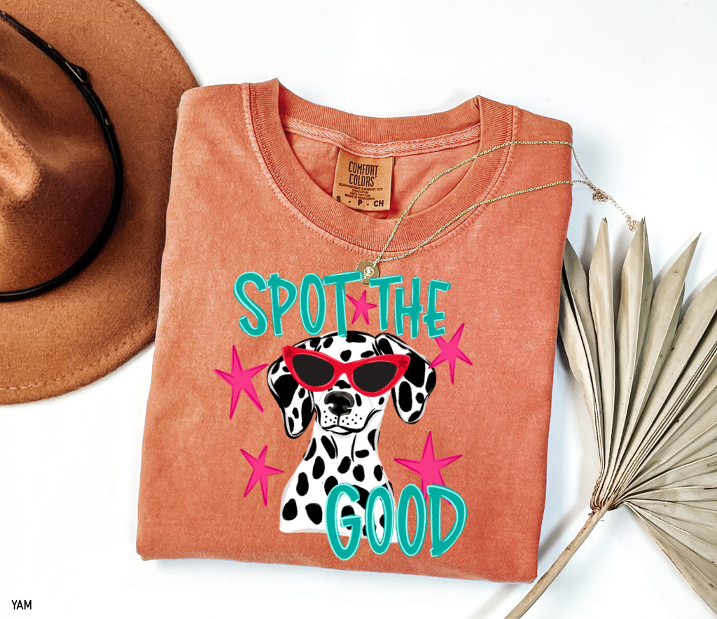 Spot The Good Dalmatian Adult Comfort Colors T-Shirt