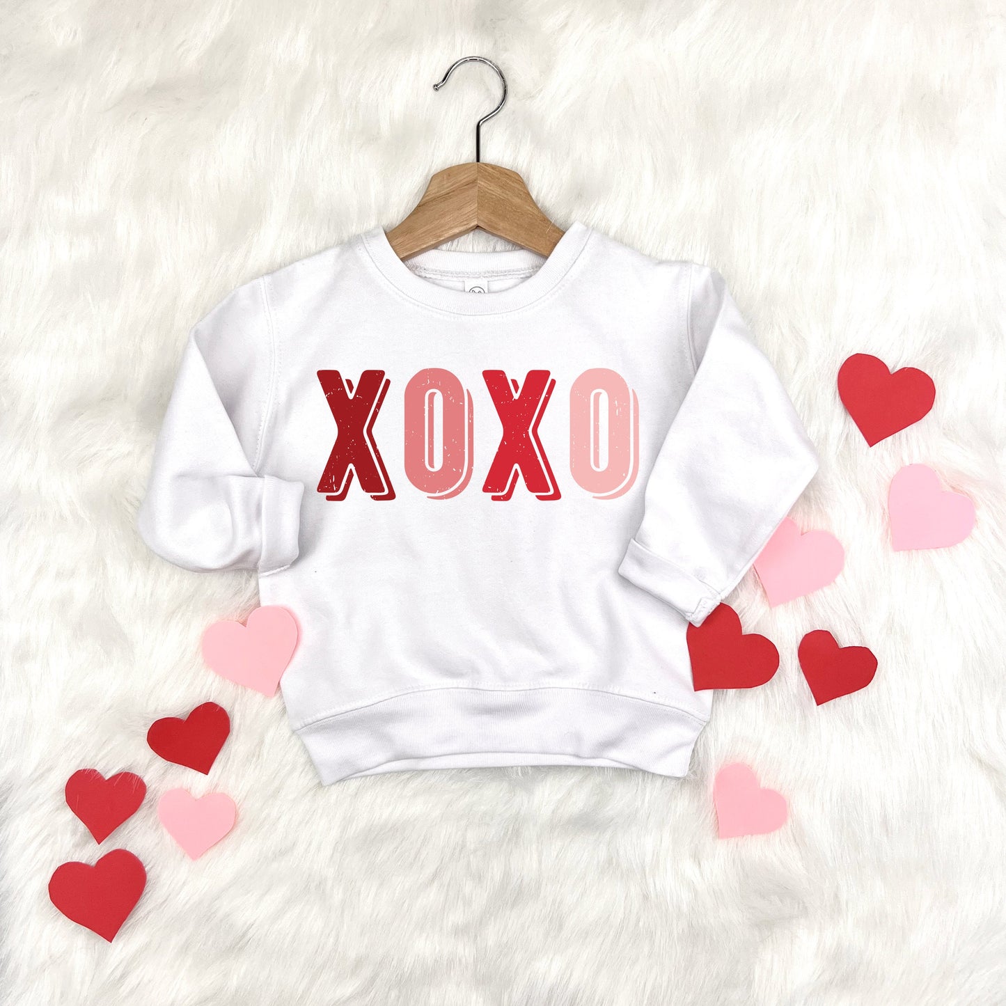 Distressed XOXO Kids Sweatshirt