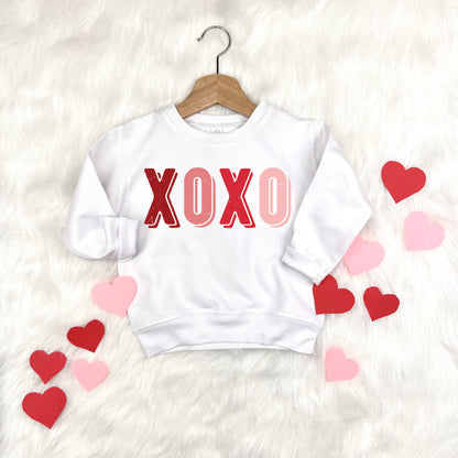Distressed XOXO Kids Sweatshirt