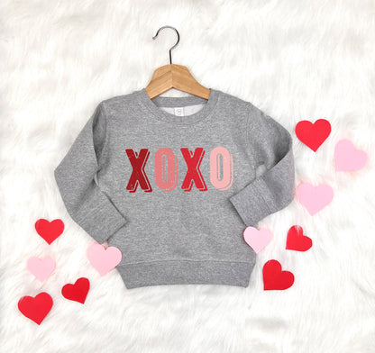 Distressed XOXO Kids Sweatshirt