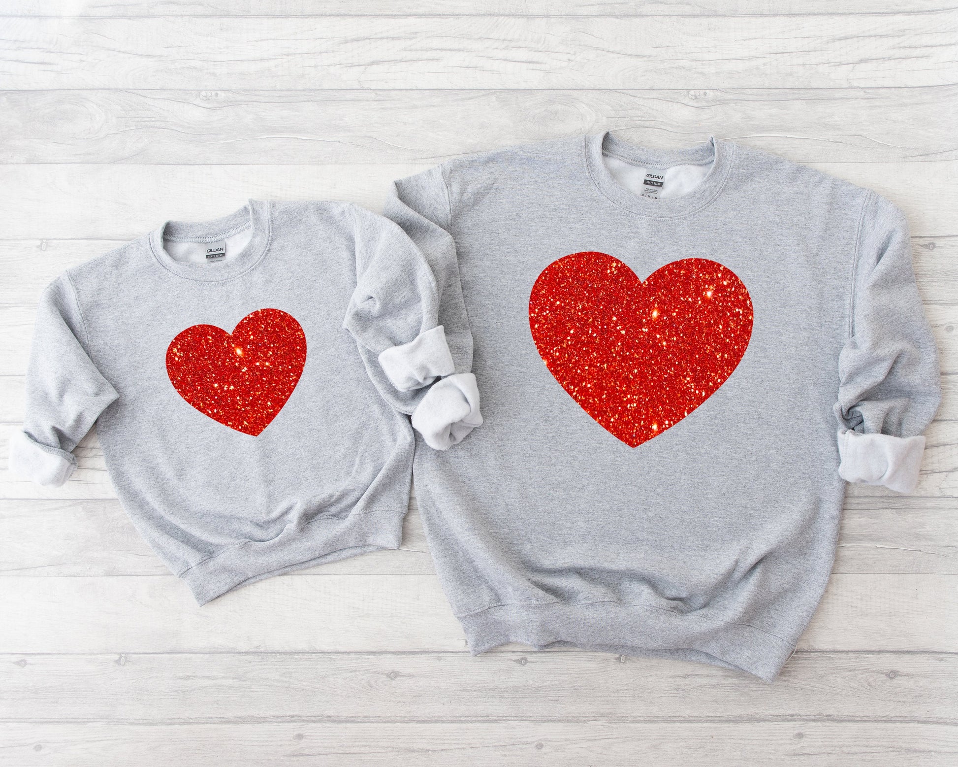 Glitter Heart Kids Sweatshirt