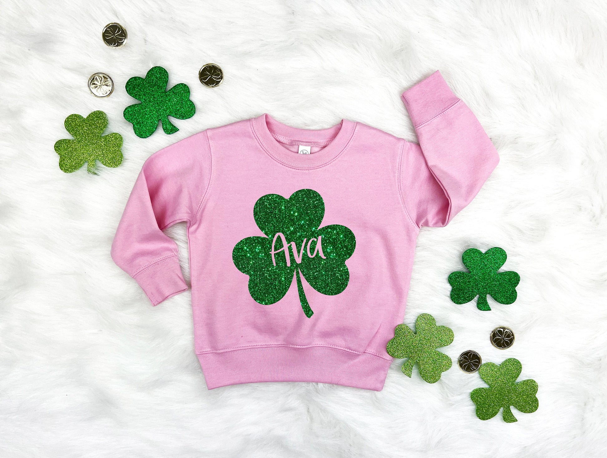 Personalizable Shamrock Kids Sweatshirt