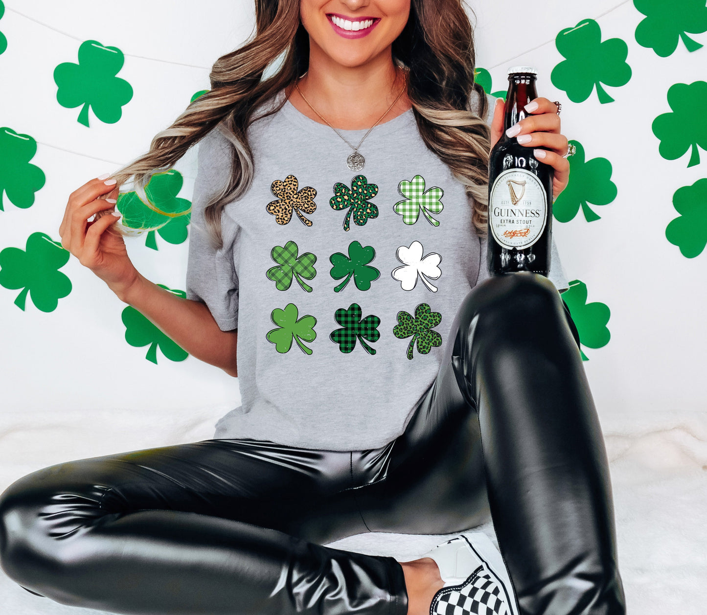 Shamrock Grid Adult T-shirt