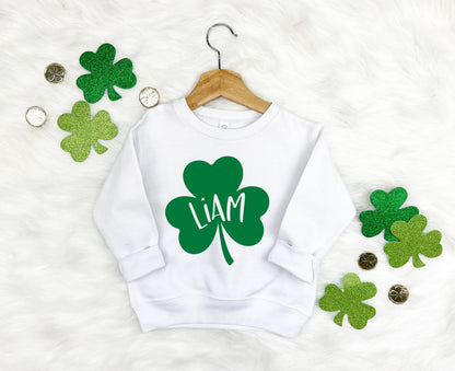 Personalizable Shamrock print version Kids Sweatshirt