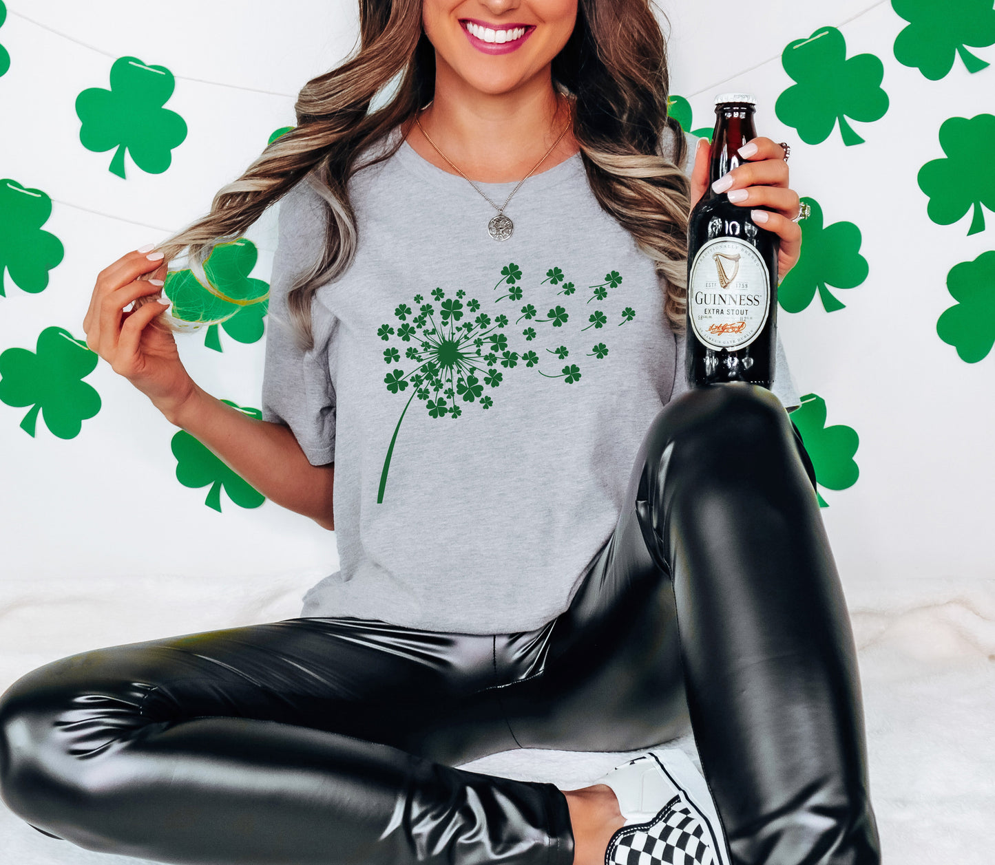 Shamrock Dandelion Adult T-shirt