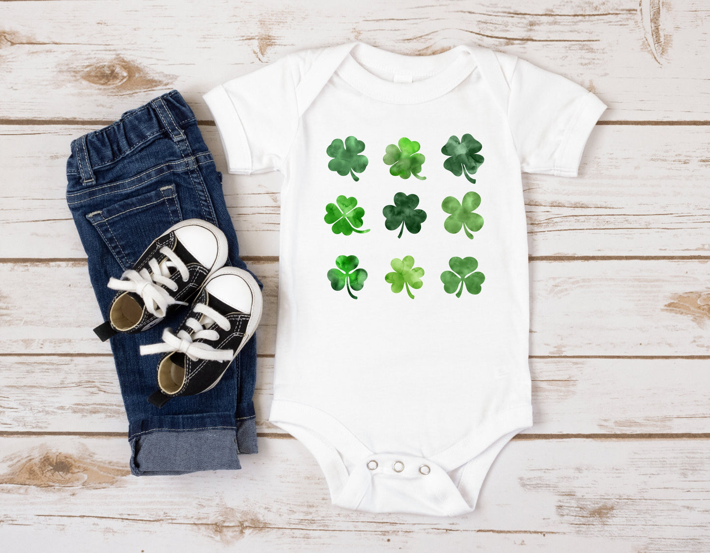 Watercolor Shamrock Infant Bodysuit