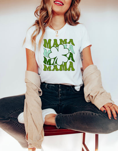 Mama Shamrock Adult T-shirt