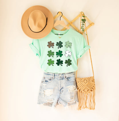 Shamrock Grid Adult T-shirt