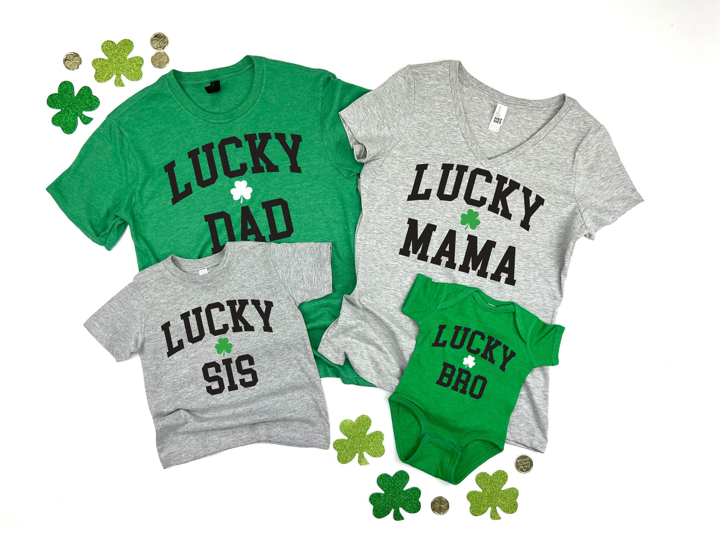 Lucky Family Adult T-shirt