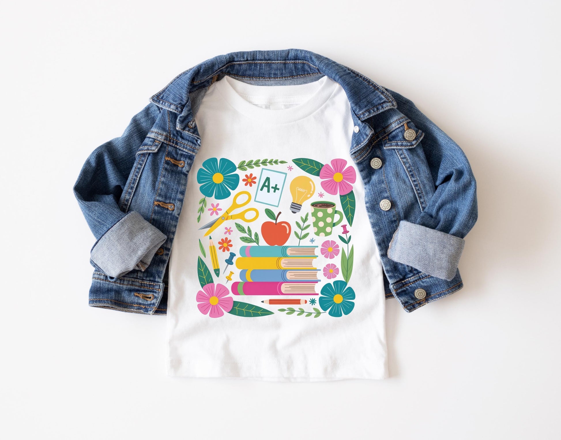 Floral School Kids T-shirt
