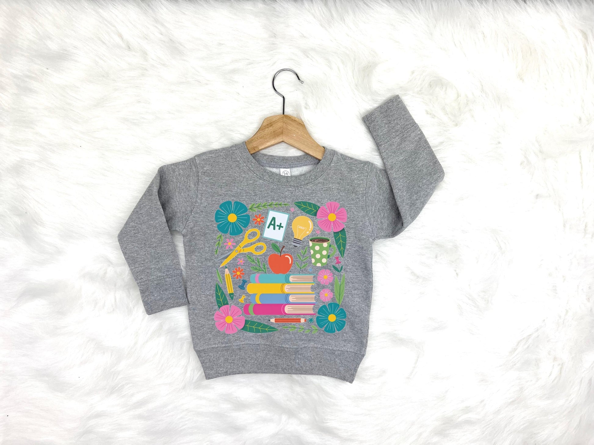Floral School Kids Sweatshirt