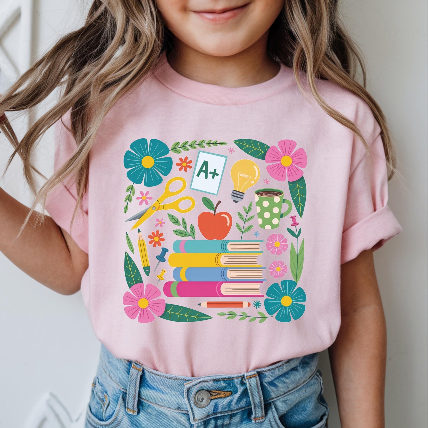 Floral School Kids T-shirt