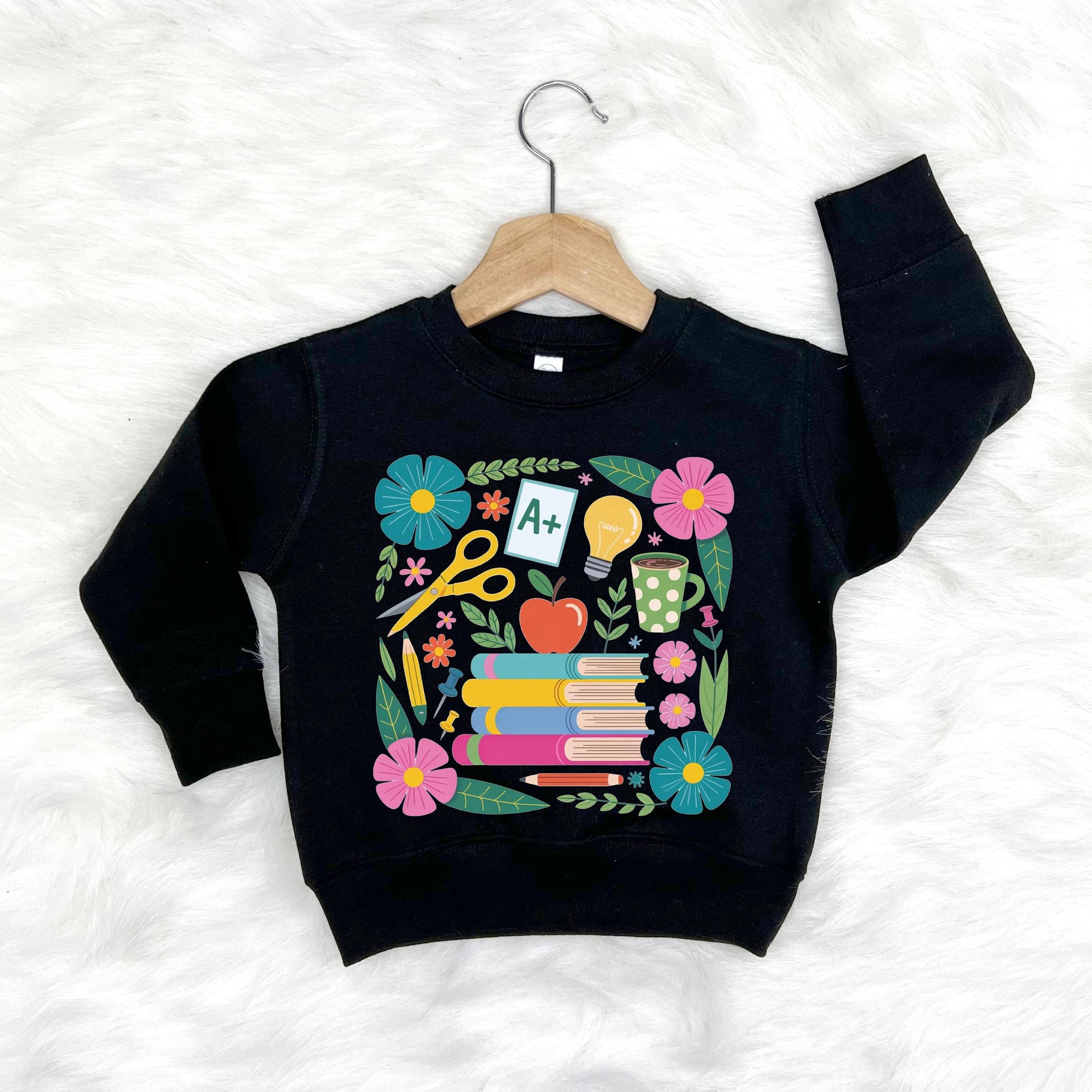 Floral School Kids Sweatshirt