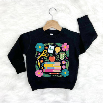 Floral School Kids Sweatshirt