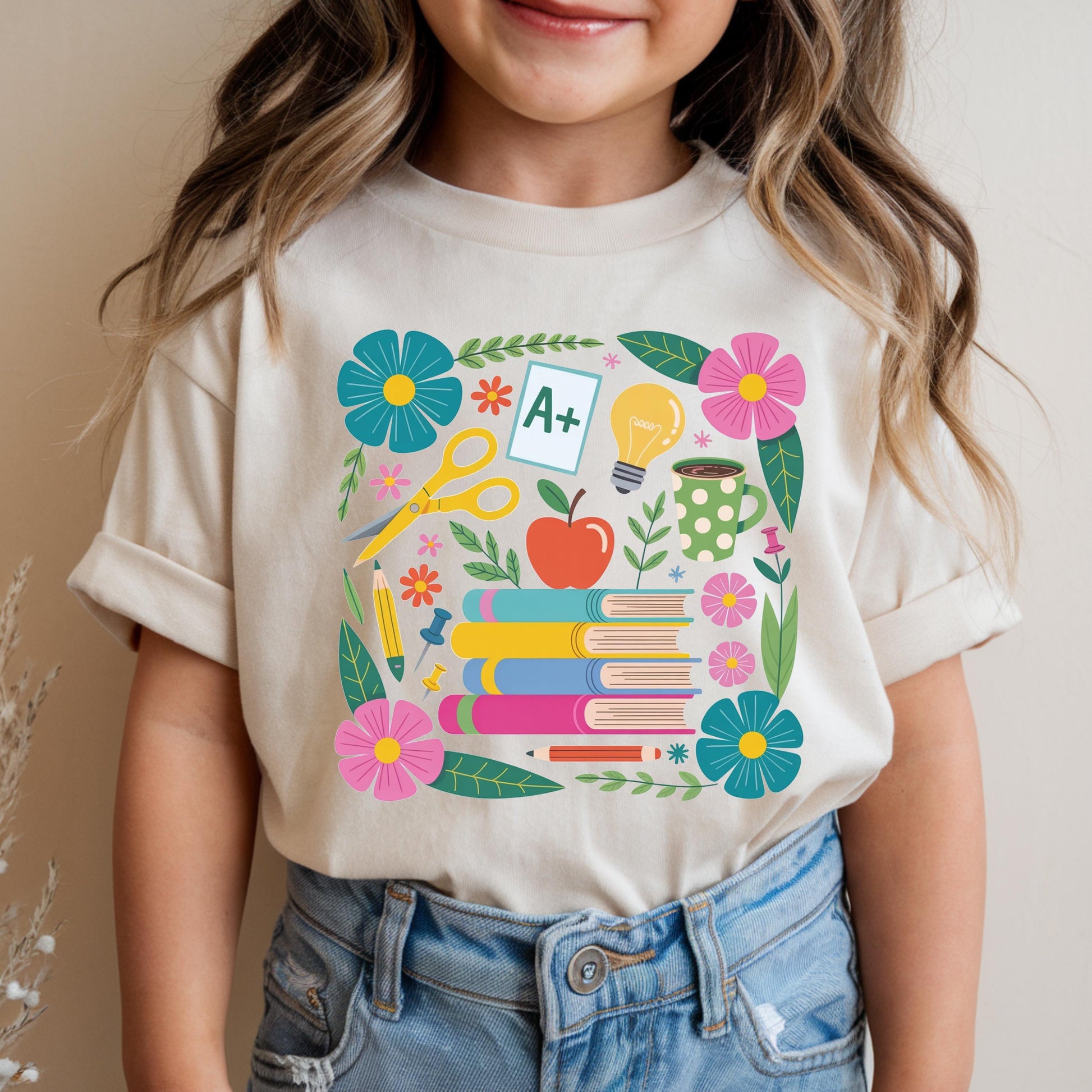 Floral School Kids T-shirt