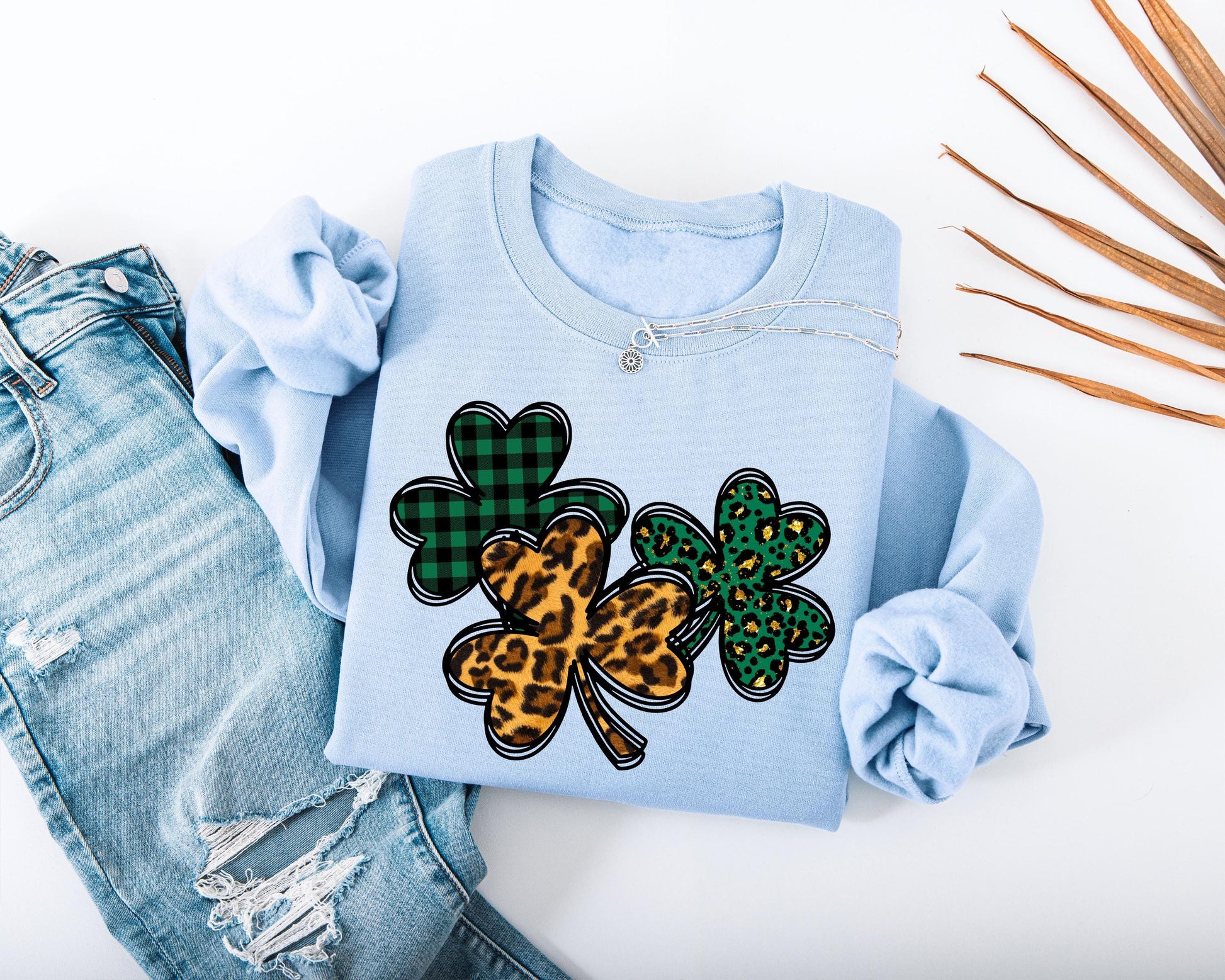 Three Shamrocks Adult Sweatshirt