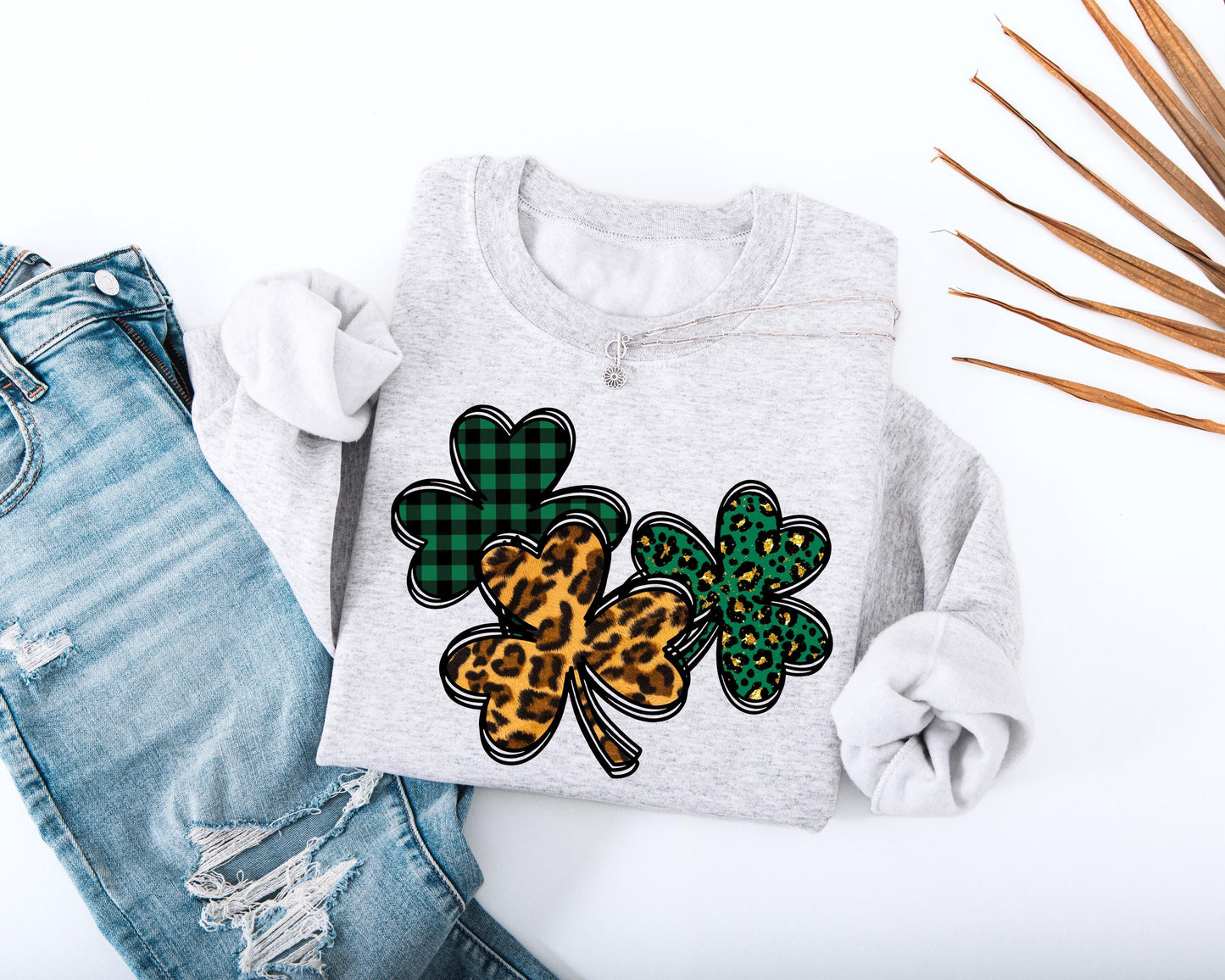 Three Shamrocks Adult Sweatshirt