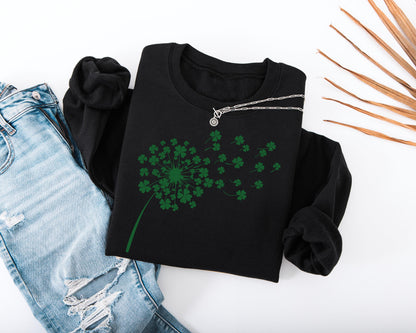 Shamrock Dandelion Kids Sweatshirt