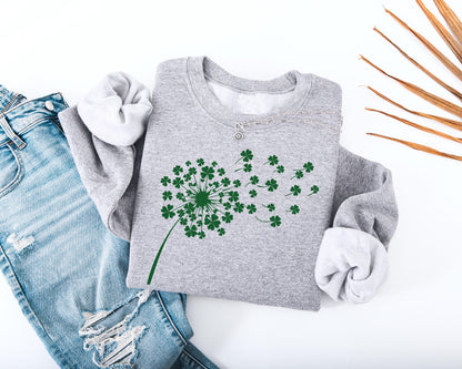 Shamrock Dandelion Kids Sweatshirt