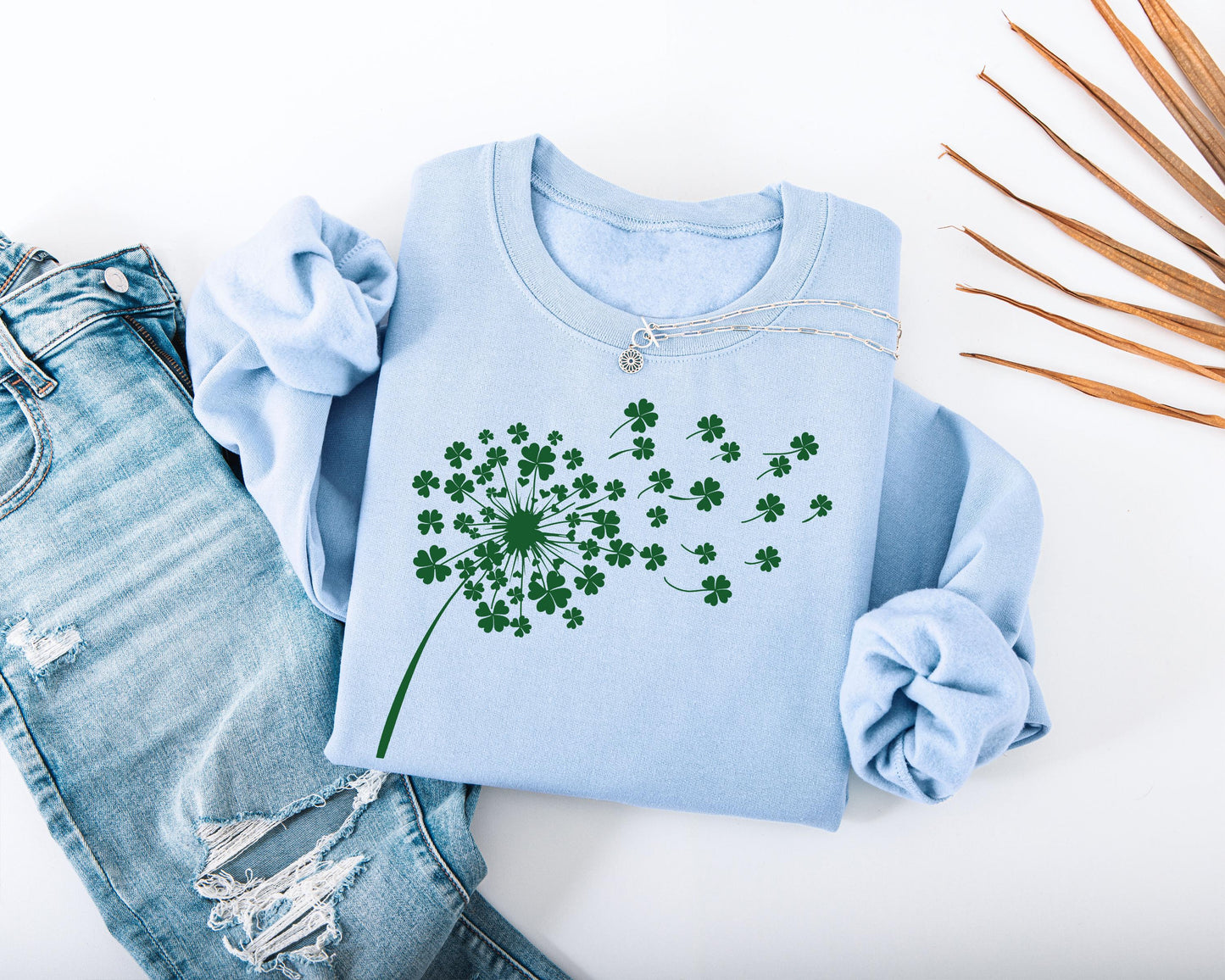 Shamrock Dandelion Adult Sweatshirt