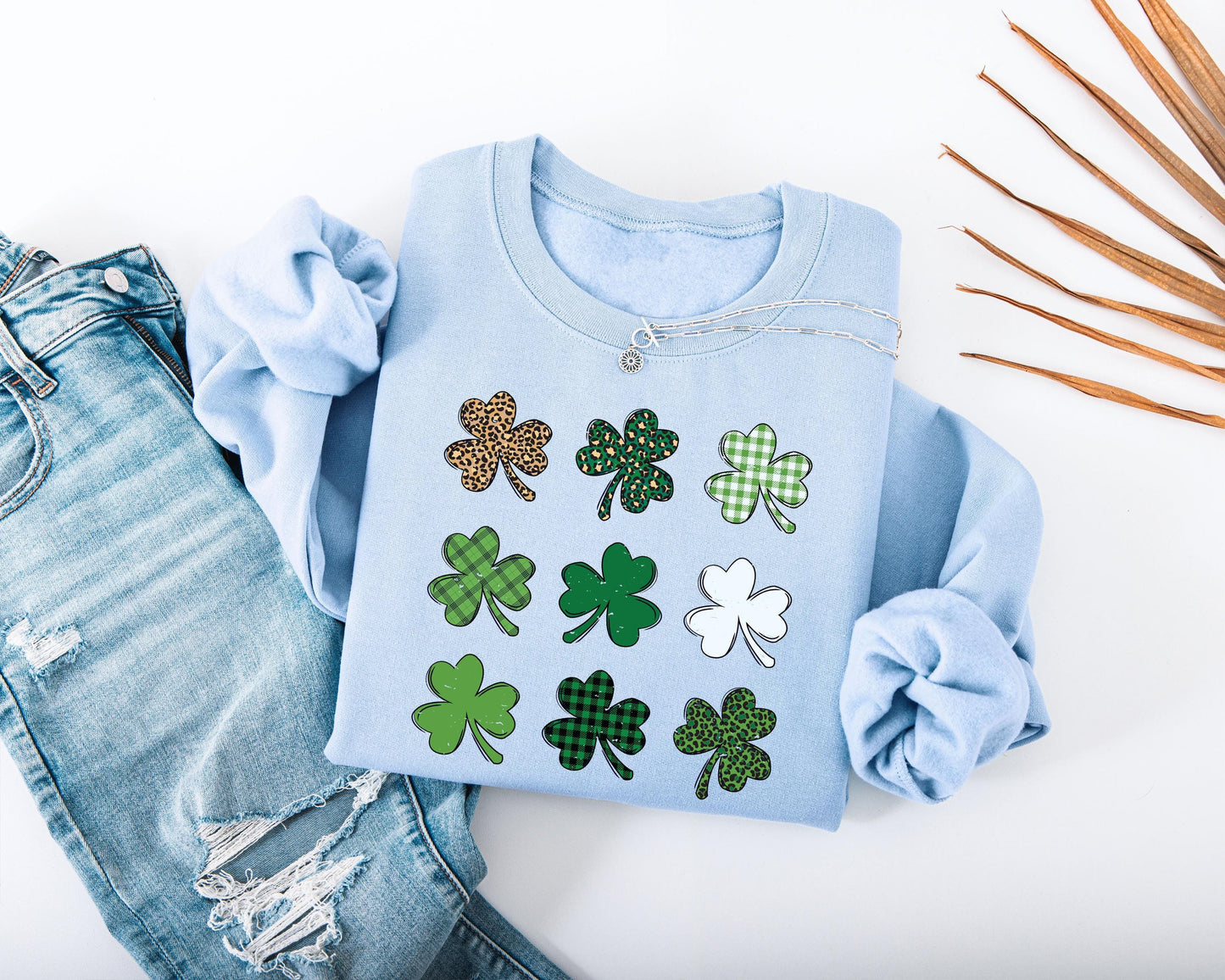 Shamrock Grid Adult Sweatshirt