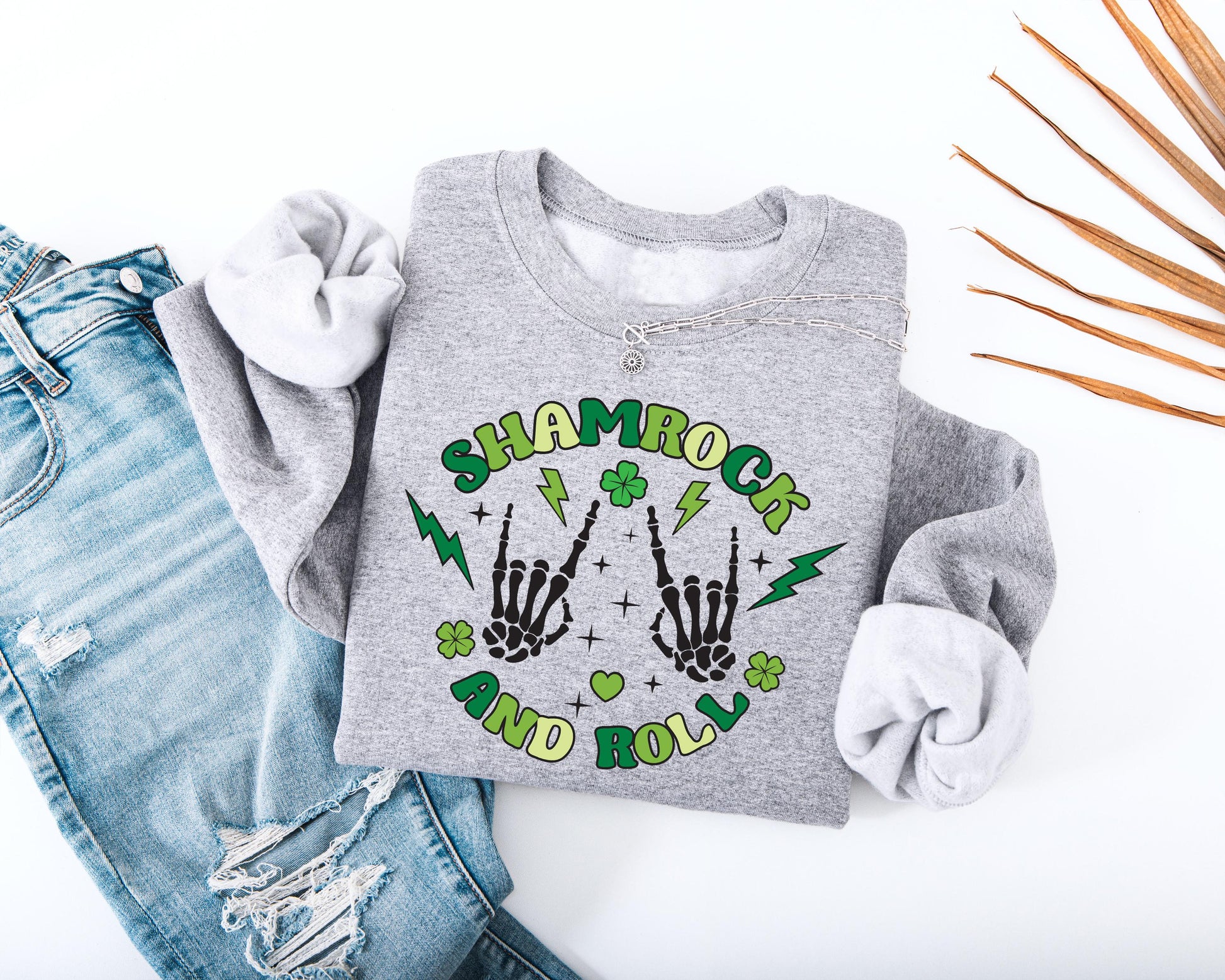 Shamrock and Roll Kids Sweatshirt