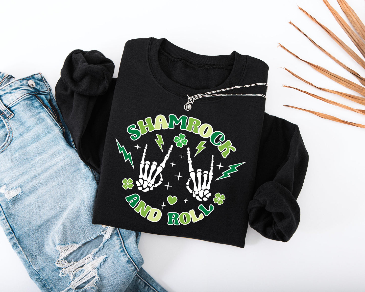 Shamrock and Roll Kids Sweatshirt