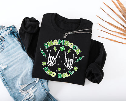 Shamrock and Roll Kids Sweatshirt