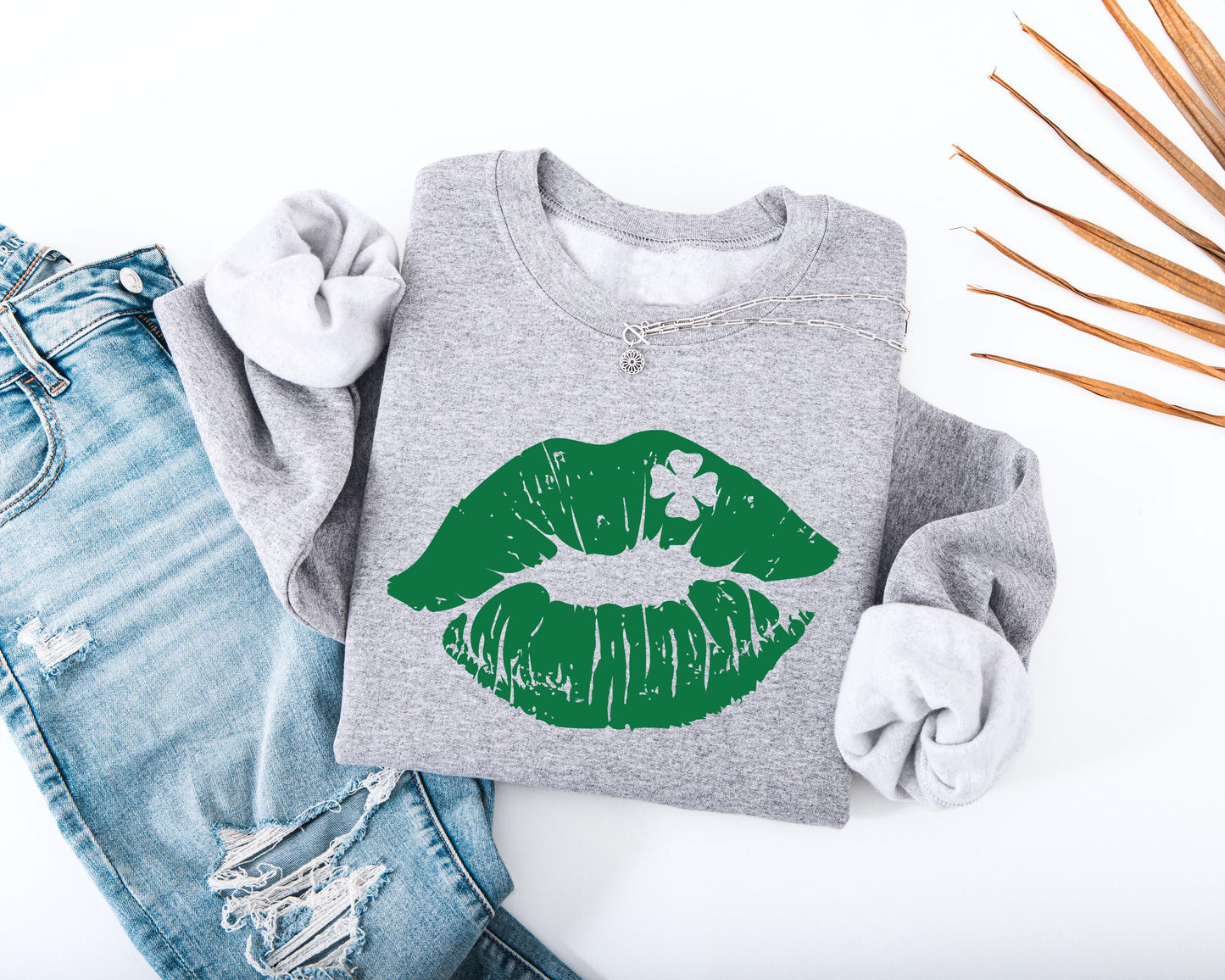 Shamrock Lips Kids Sweatshirt