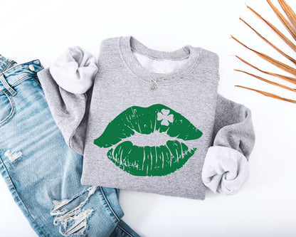 Shamrock Lips Kids Sweatshirt