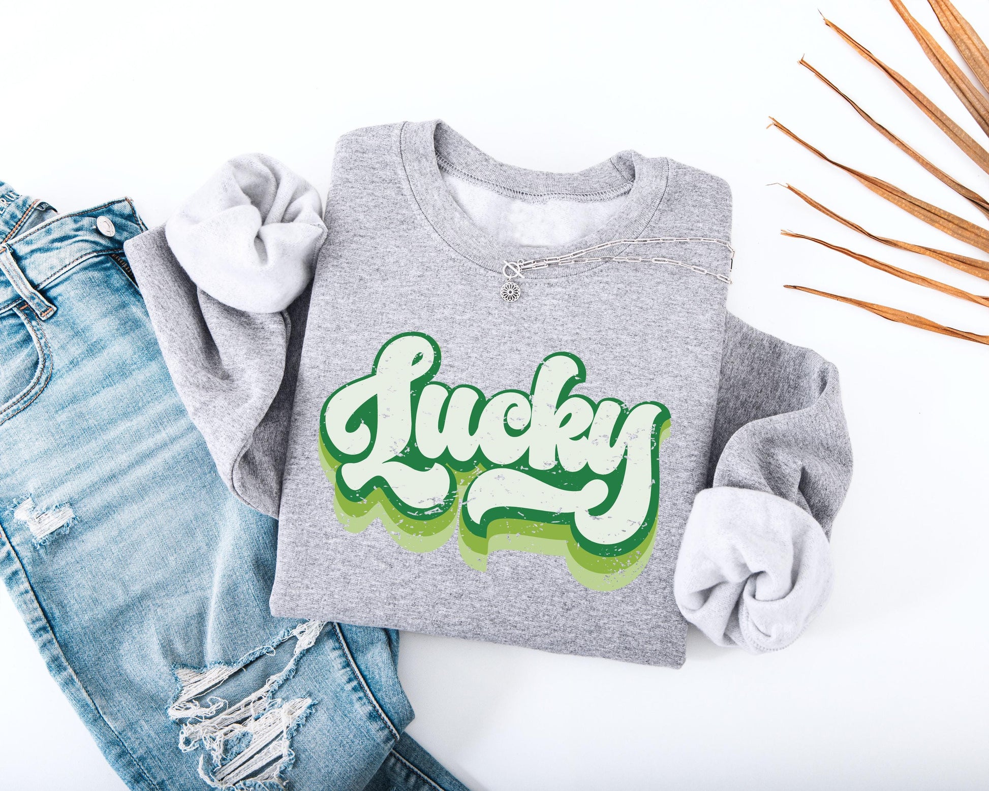 Retro Lucky Adult Sweatshirt