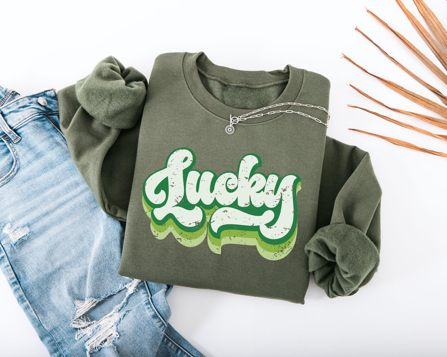 Retro Lucky Adult Sweatshirt