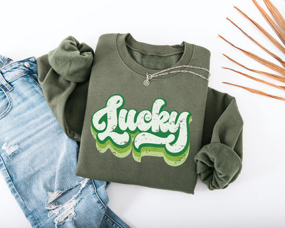Retro Lucky Adult Sweatshirt