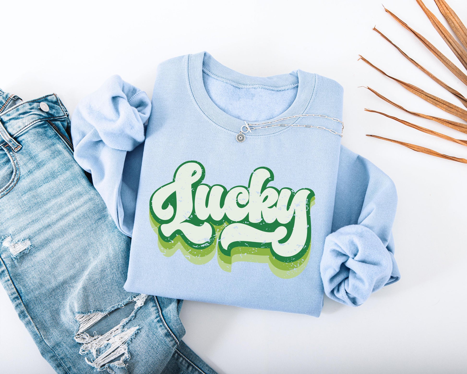Retro Lucky Adult Sweatshirt