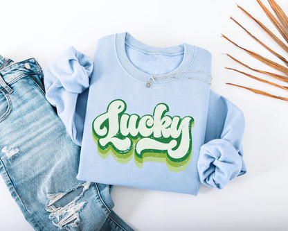 Retro Lucky Adult Sweatshirt