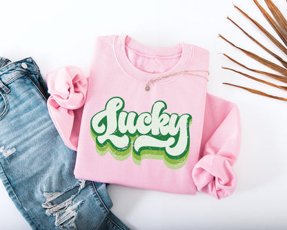 Retro Lucky Adult Sweatshirt