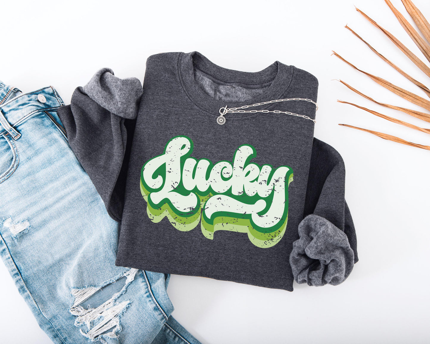Retro Lucky Adult Sweatshirt
