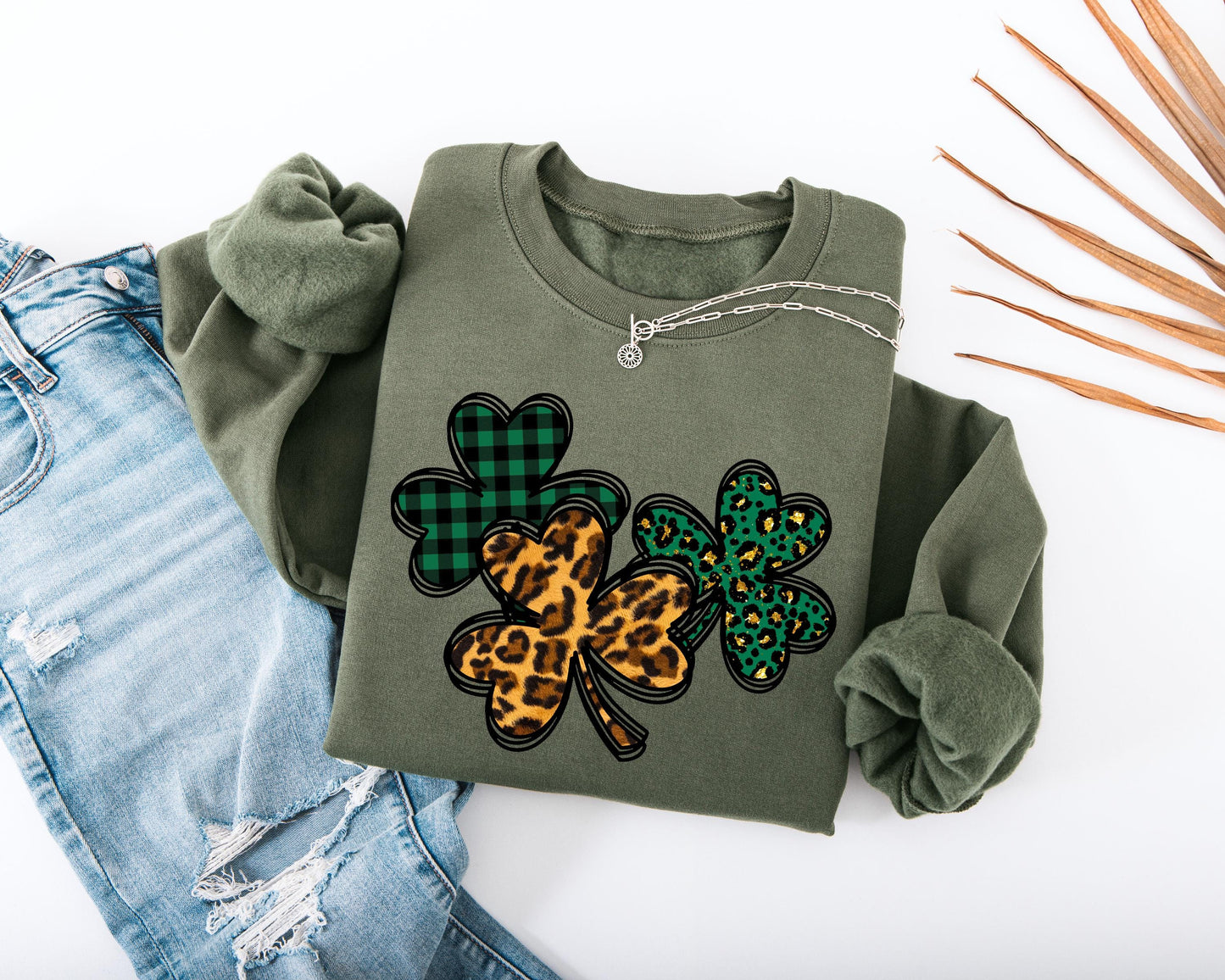 Three Shamrocks Adult Sweatshirt