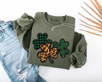 Three Shamrocks Adult Sweatshirt