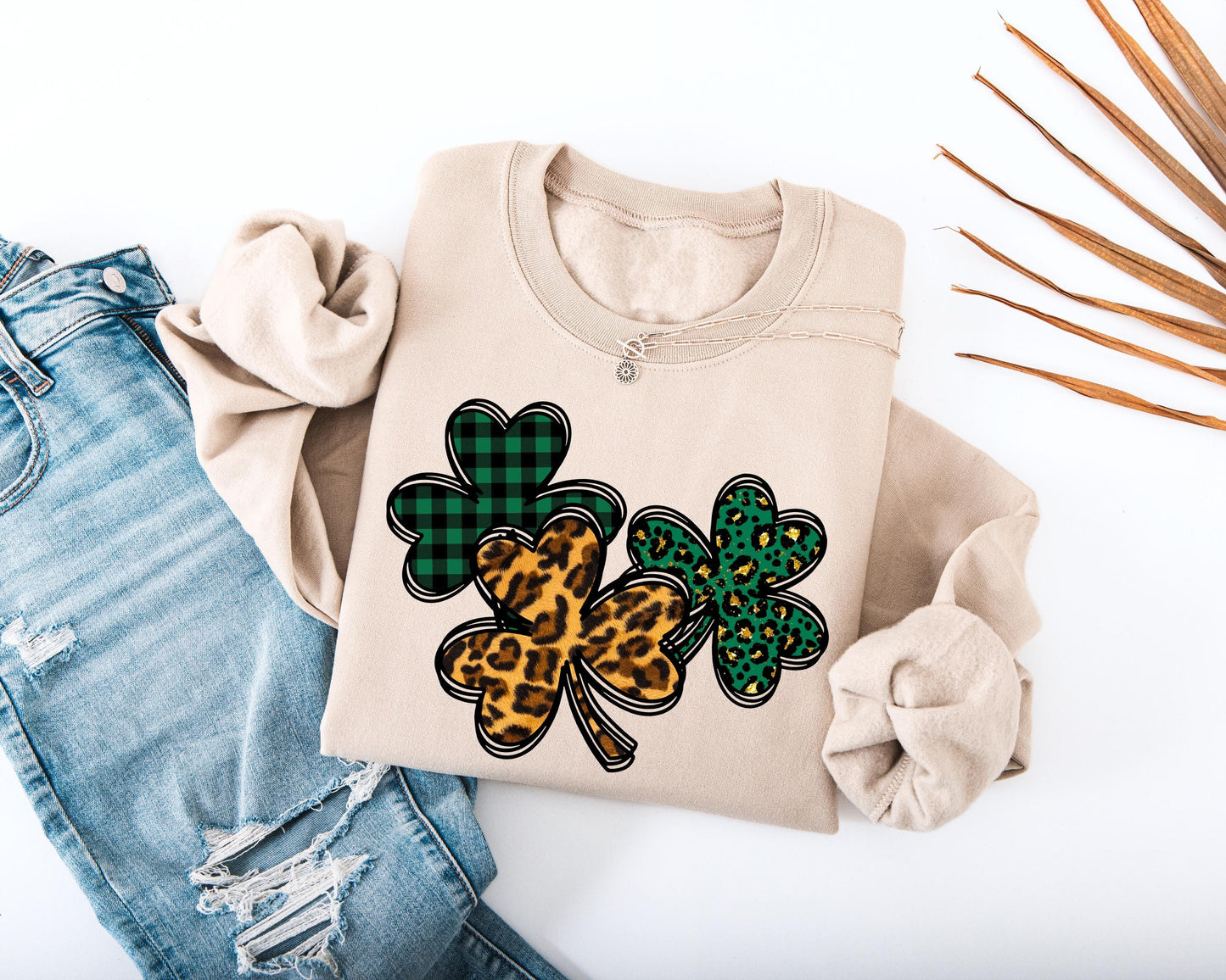 Three Shamrocks Adult Sweatshirt